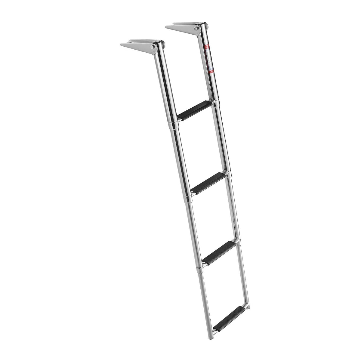 Boat Ladder, 4 Steps, Stainless Steel Telescoping Folding Swim Deck Ladder For Rear Entry Inboard, Heavy Duty 900 Lbs Capacity With Wide Anti-Slip Steps, For Outboards, Yacht, Pontoon Boats — product image 1