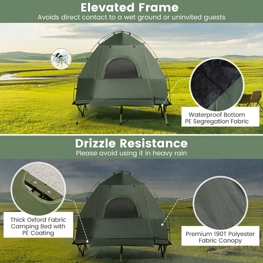 Foldable Outdoor Camping Tent Cot With Air Mattress And Sleeping Bag For Camping, Hiking, Fishing And Other Outdoor Activities — product image 11
