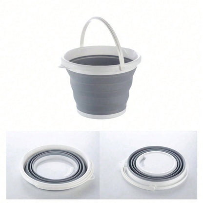 Portable Collapsible Silicone Bucket, Foldable Water Basin, Large Capacity Wash Pail For Car Washing, Fishing, Household Water Storage, Home Bath Cleaning — product image 9