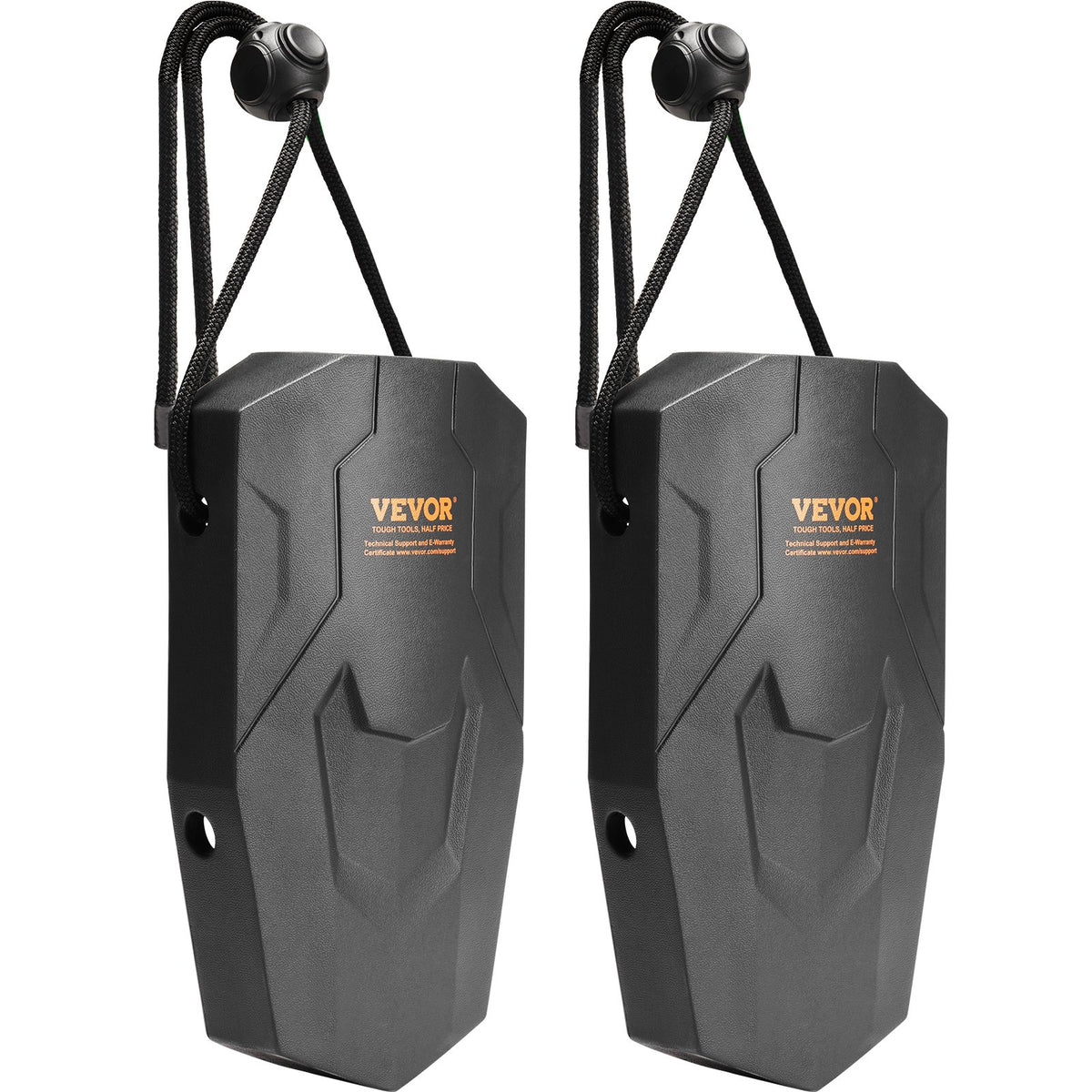 Boat Fenders, 8.6" X 16" Boat Bumpers For Docking, Marine EVA Boat Dock Fender Bumper With Ropes, Cord Locks And Storage Bag, No Inflation Required, For Class A/Class 1/Part Class 2, Black — product image 1