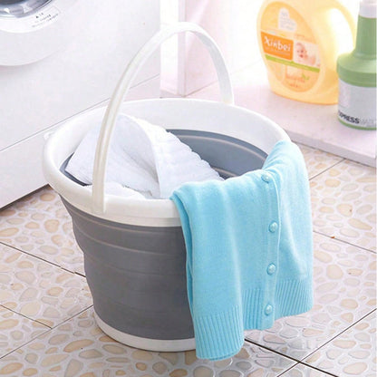 Portable Collapsible Silicone Bucket, Foldable Water Basin, Large Capacity Wash Pail For Car Washing, Fishing, Household Water Storage, Home Bath Cleaning — product image 3
