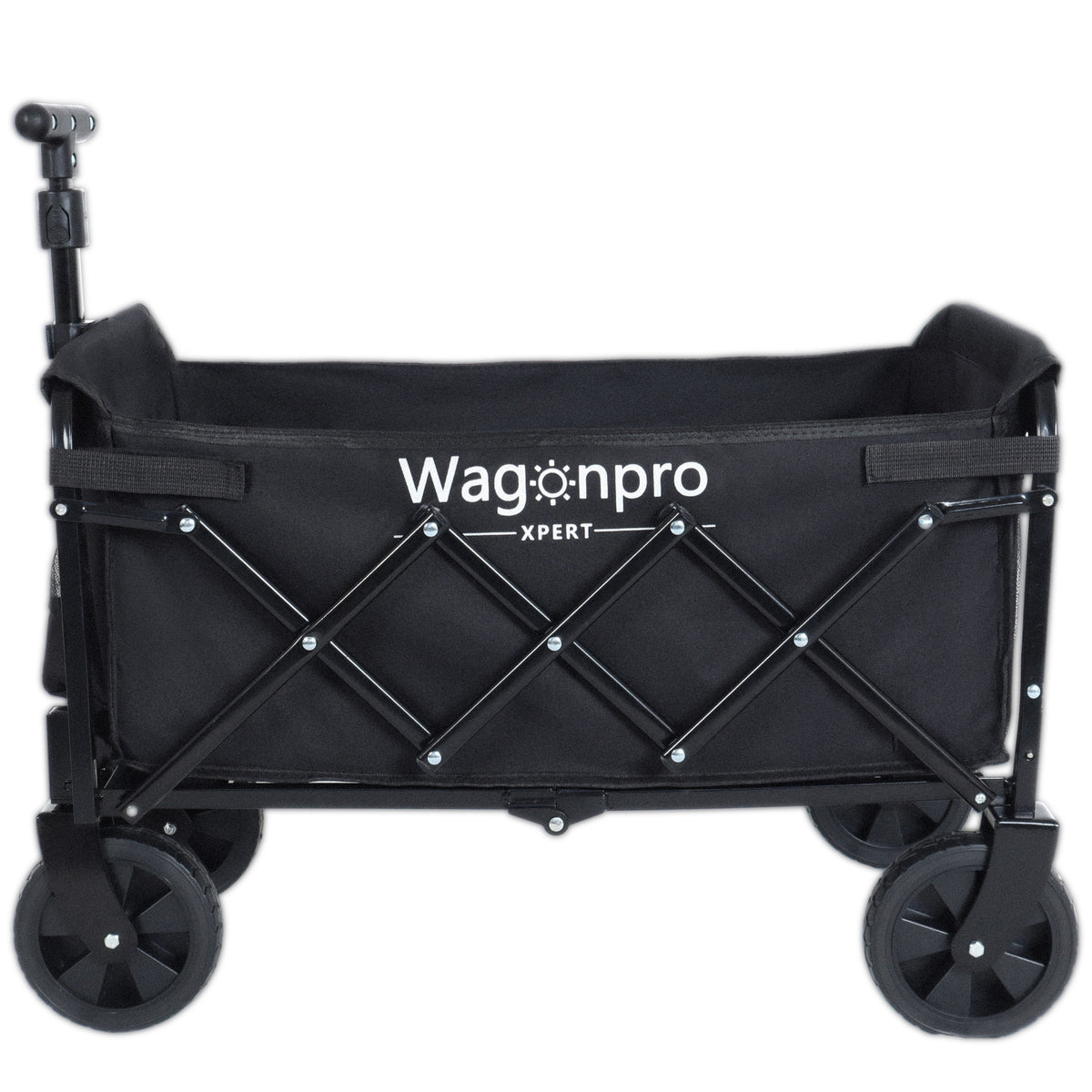 Expandable Dual- Layer Utility Wagon With Extra Space - 225lbs Grocery Cart For Camping Shopping Sports Gardening Fishing Black — product image 5