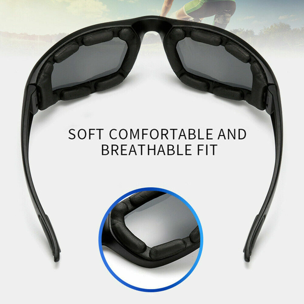 Cycling Sunglasses Chopper Outdoor Sports Glasses For Men Wrap Around UV400 Protection For Fishing Driving Glasses Windproof Gray Lens 3 Pack — product image 3