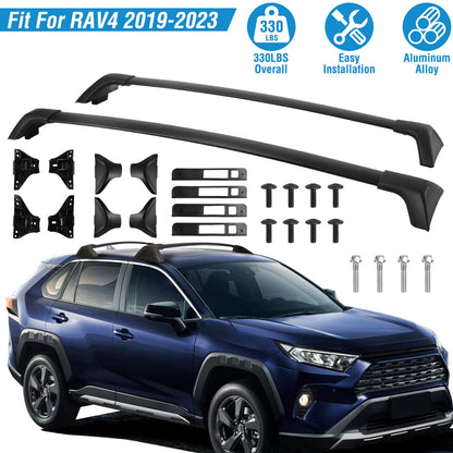Car Roof Rack Cross Bars Aluminum Alloy Cargo Carrier Rooftop Crossbars Fit For RAV4 2019-2024 With Side Rails For Cargo Carrier Bag Kayak Bike Snowboard — product image 3
