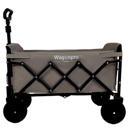 Expandable Dual- Layer Utility Wagon With 100 Extra Space - Grocery Cart For Camping Shopping Sports Gardening Fishing Supports 225lbs Beige — product image 23