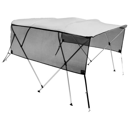 VEVOR 4 Bow Bimini Top Boat Cover, Detachable Mesh Sidewalls, 600D Polyester Canopy With Aluminum Alloy Frame, Includes Storage Boot, 2 Straps, 2 Support Poles, — product image 16