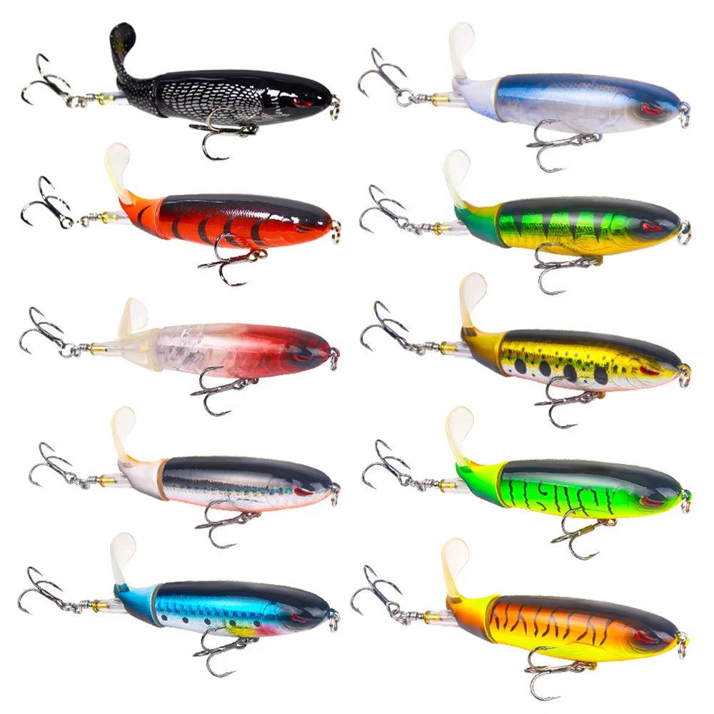 20pcs 1set 13g 35g Topwater Fishing Lures Set Of 20 Popper Bait With 3D Eyes ABS Plastic Hard Baits For Bass Pike — product image 10
