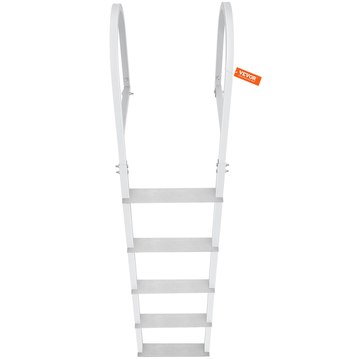 Dock Ladder, Removable 5 Steps, 500 Lbs Load Capacity, Aluminum Alloy Pontoon Boat Ladder With 3.1'' Wide Step & Nonslip Rubber Mat, Easy To Install For Ship/Lake/Pool/Marine Boarding — product image 1