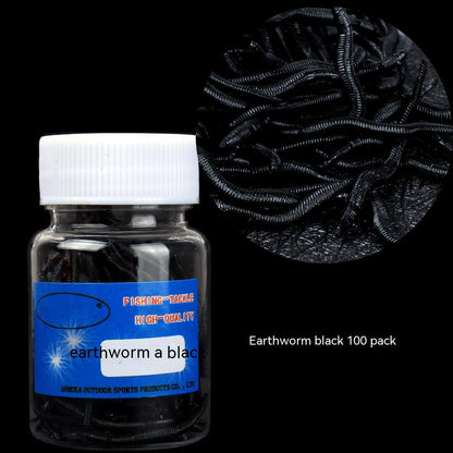 Soft Bait Fake Worm Mealworm Earthworm Red Bottled Bionic Lure