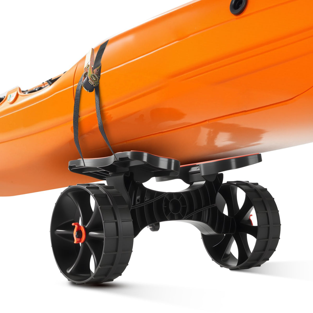 Kayak Cart, 300 Lbs Load Capacity, Foldable Kayak Trolley With 10-inch Solid Rubber Tires & 1 Ratchet Strap, Paddle Board Trolley For Carrying Kayaks, Canoes, Paddleboards, Float Mats, Jon Boats — product image 6