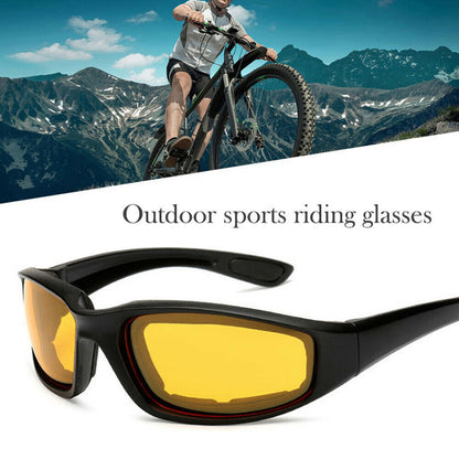 Chopper Cycling Sports Sunglasses For Men Wrap Around UV400 Protection For Cycling Fishing Driving Glasses Wind Resistant Yellow Lens Goggles — product image 5