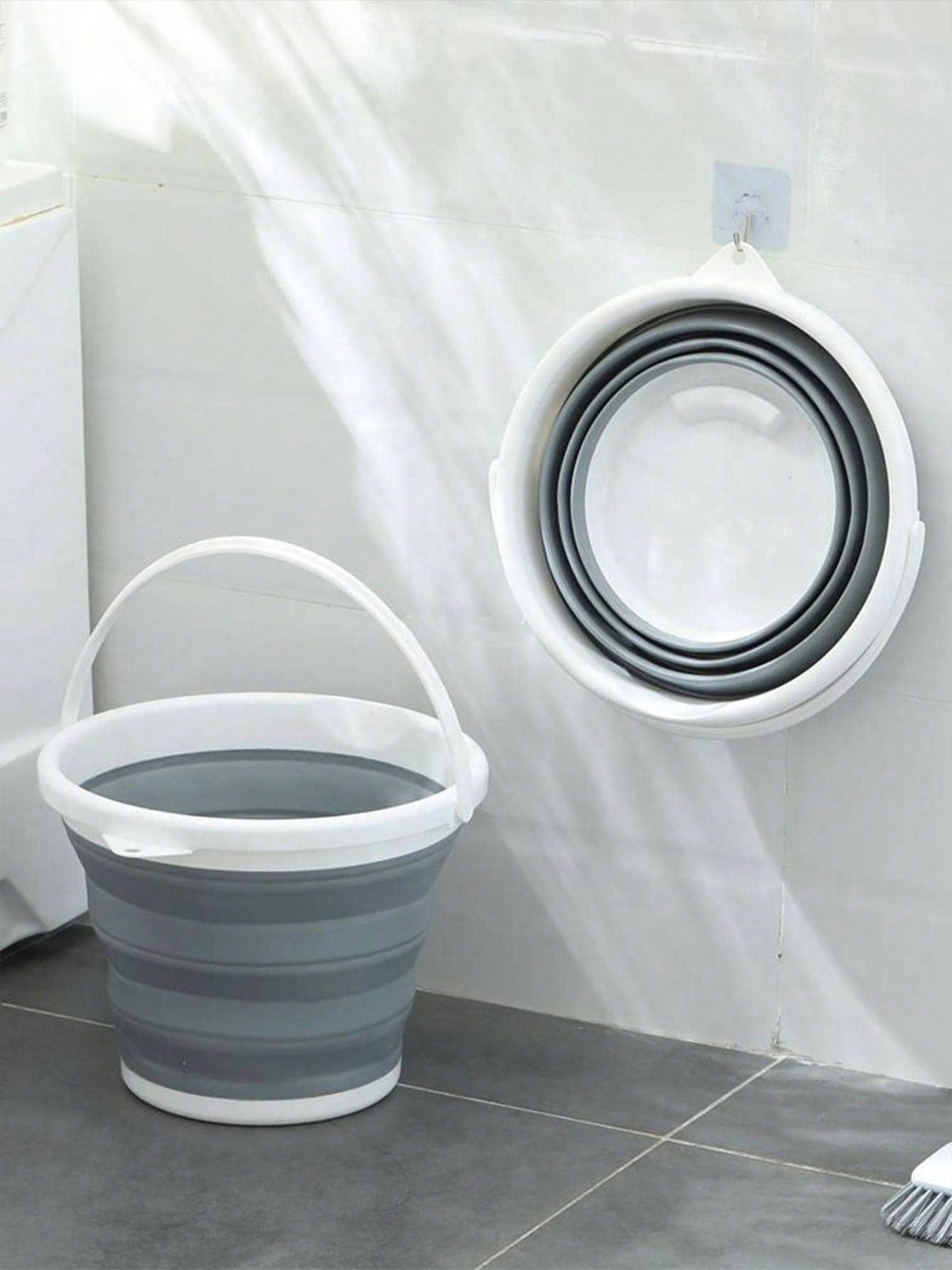 Portable Collapsible Silicone Bucket, Foldable Water Basin, Large Capacity Wash Pail For Car Washing, Fishing, Household Water Storage, Home Bath Cleaning — product image 15