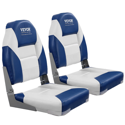 High Back Boat Seat, Folding Boat Chair With Thickened Sponge Padding And Hinge, Fold-Down Boat Captain Chairs For Fishing Boat, Sightseeing Boat, Speedboat, Canoe, 2-Pack — product image 5