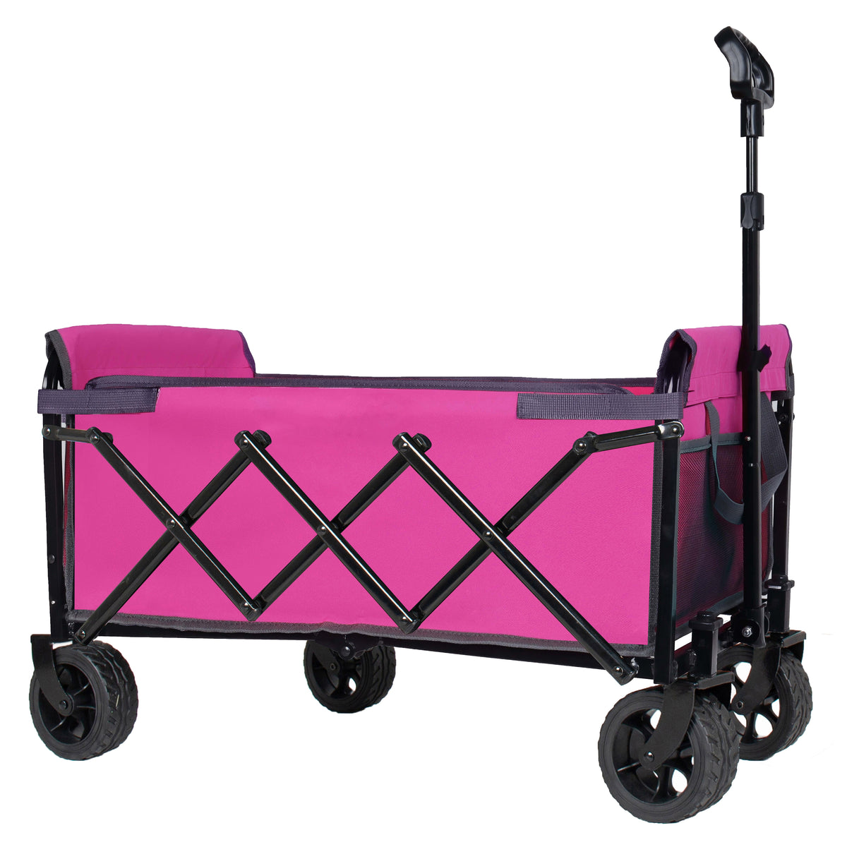 Upgraded 5x2 Wide Wheels- Expandable Dual- Layer Utility Wagon With Extra Space 220lbs Capacity Grocery Cart For Camping Shopping Sports Gardening Fishing — product image 7